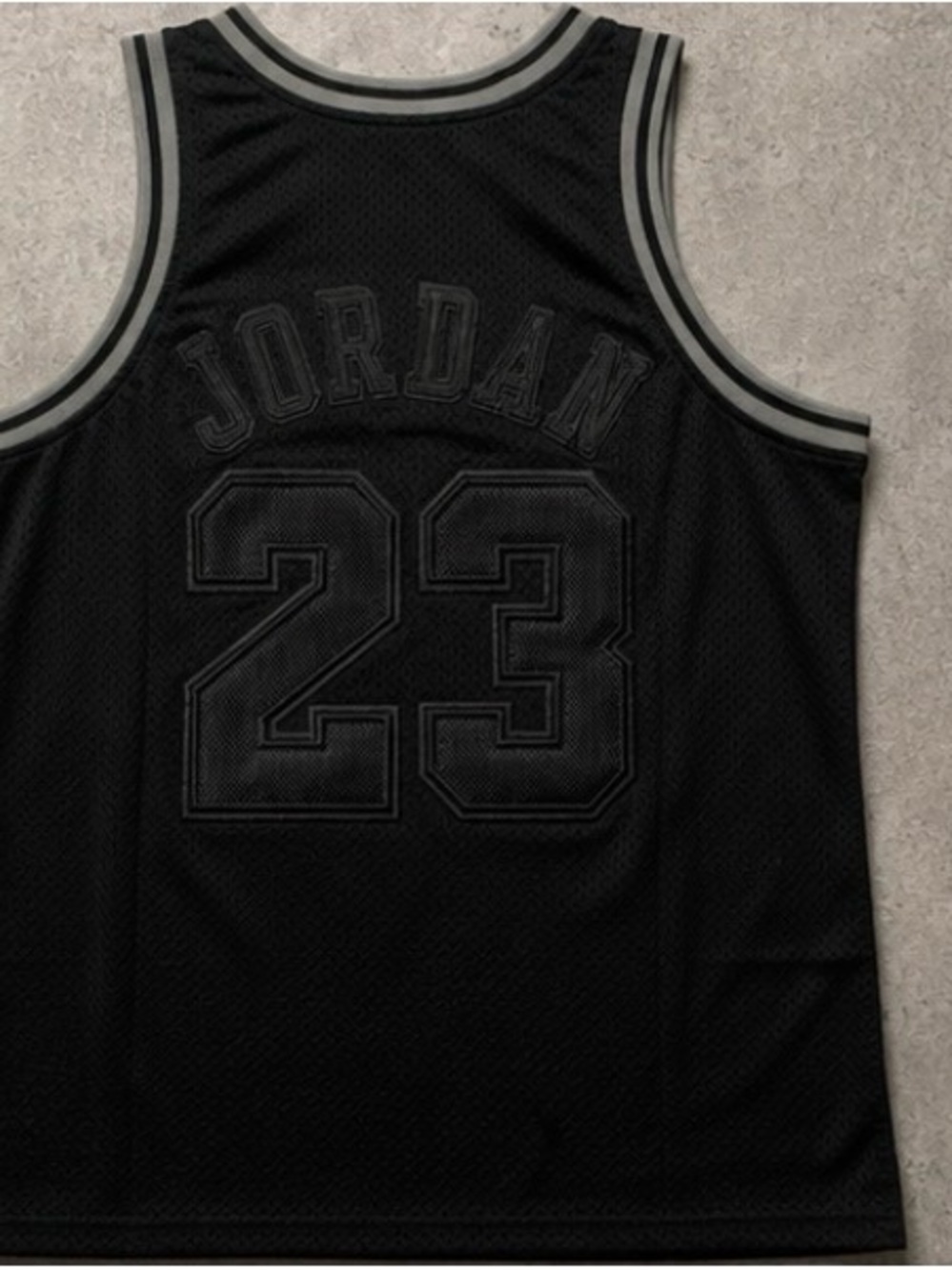 Mitchell & Ness Black Mesh Jersey with Gray Trim